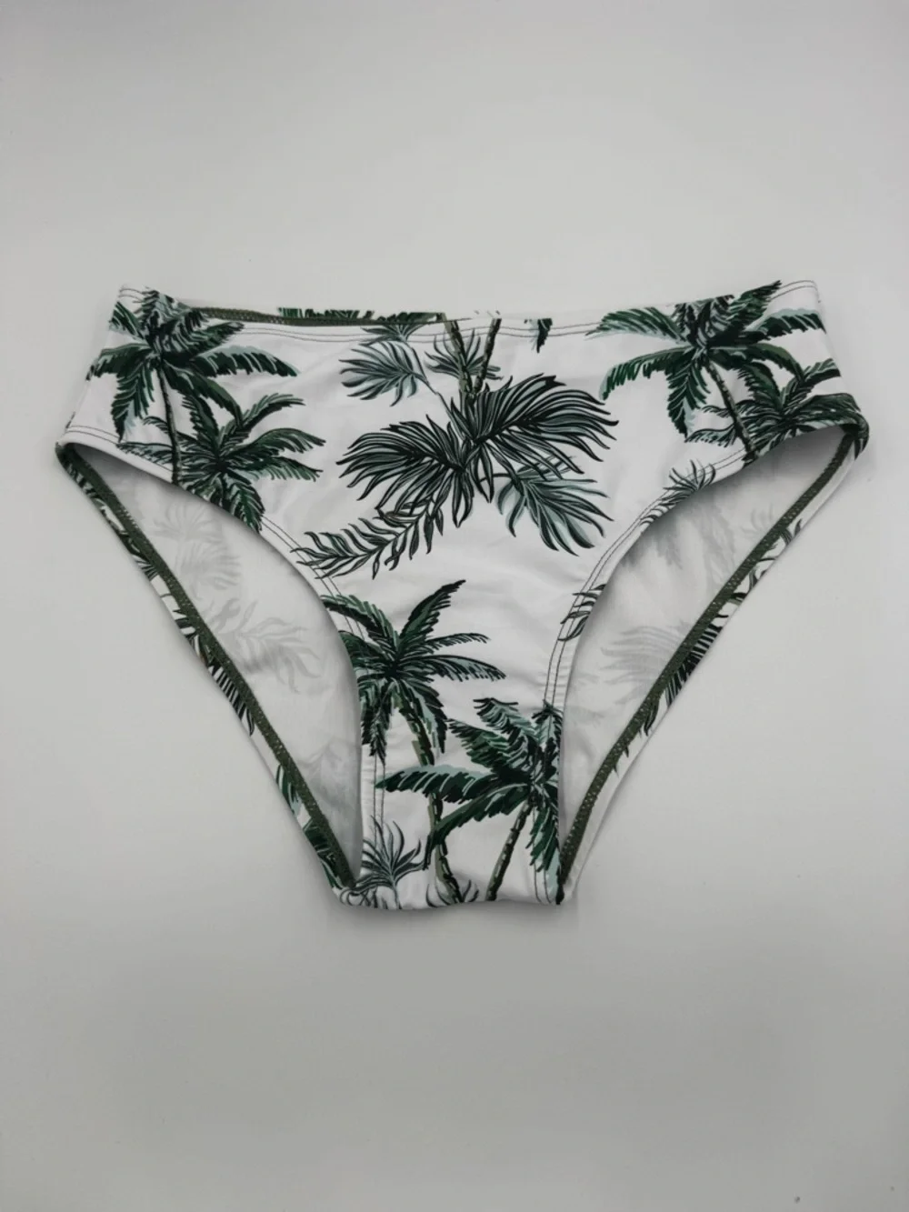 Palm Tree Print High Waisted Bikini Bottoms & Matching Cover Up | 10G